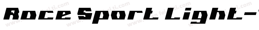 Race Sport light字体转换